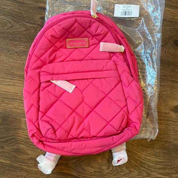 Marc Jacobs Handbags - Marc Jacobs Quilted Backpack in Pink Peony. Gold hardware. NWT
